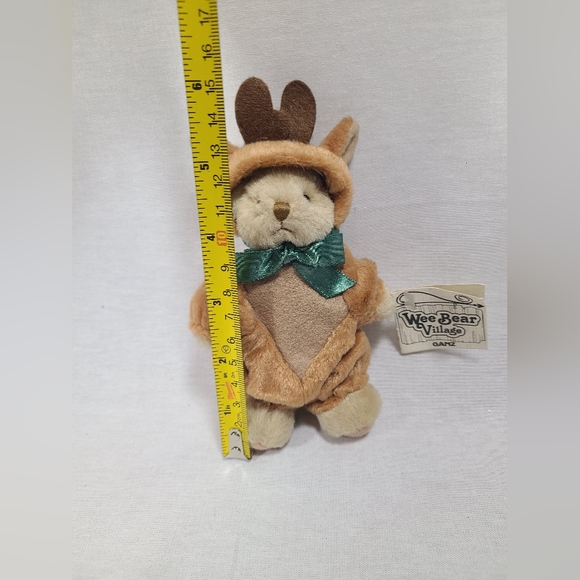 Wee Bear Village Reindeer Bear plush w/Tag Ganz 6" Sleighter with tags - Picture 6 of 7